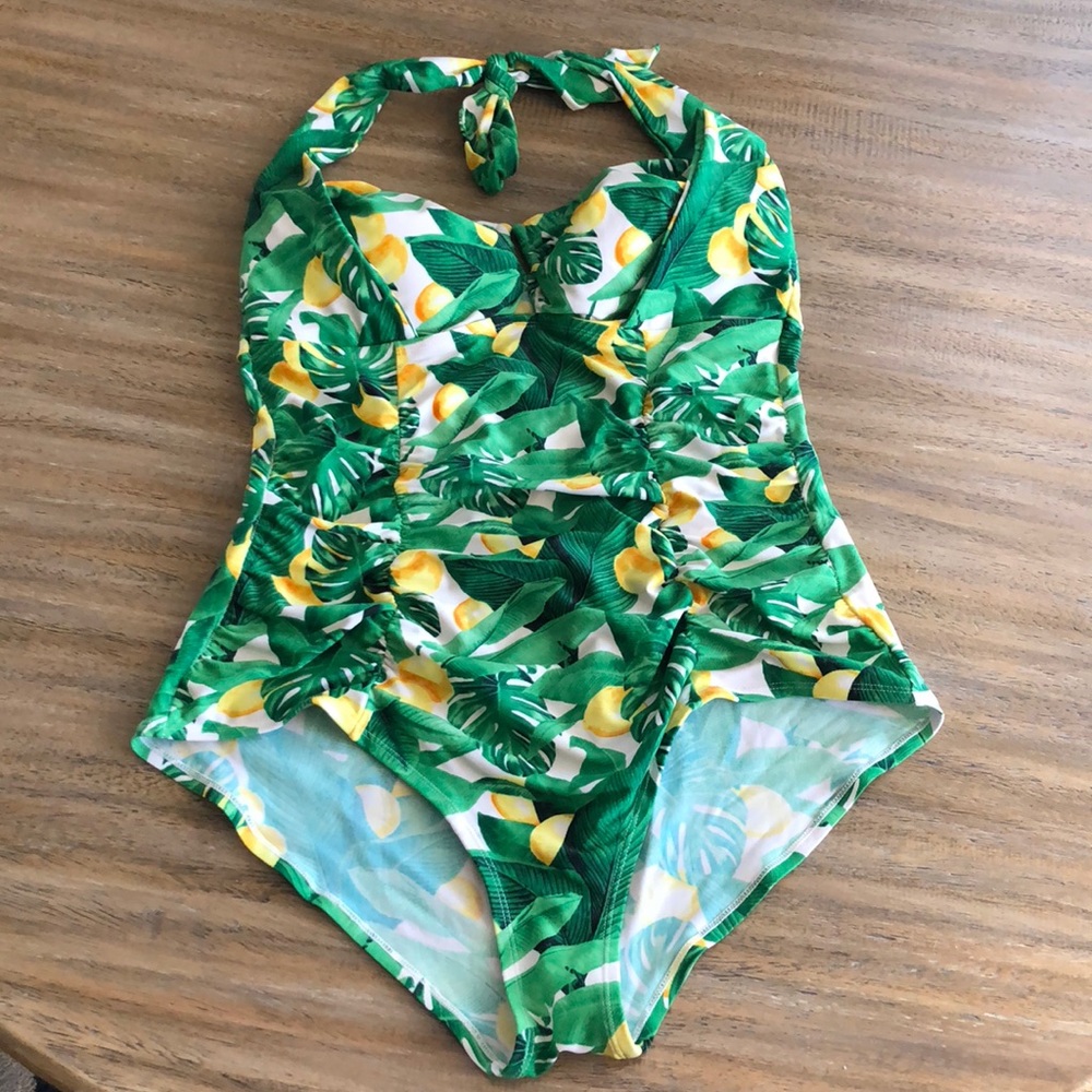 Tropical Plus Size One Piece